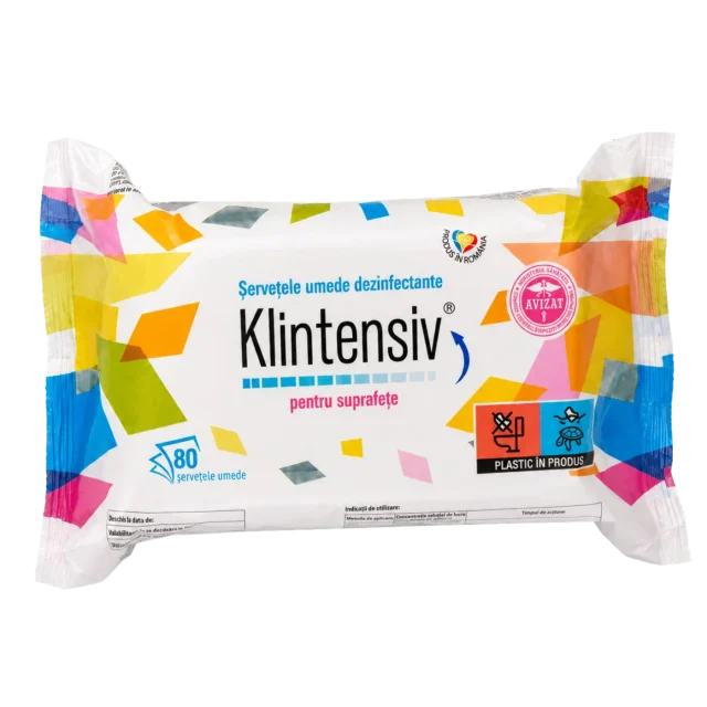 Klintensiv, șervețele dezinfectante pentru suprafețe, 80 buc/pachet