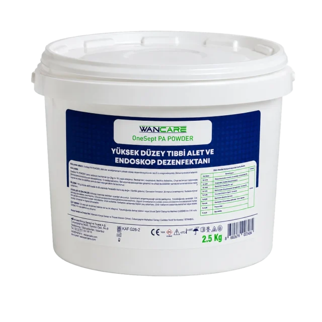 Onesept PA Powder, dezinfectant pudră de nivel înalt pentru instrumentar și endoscoape, 2,5 kg