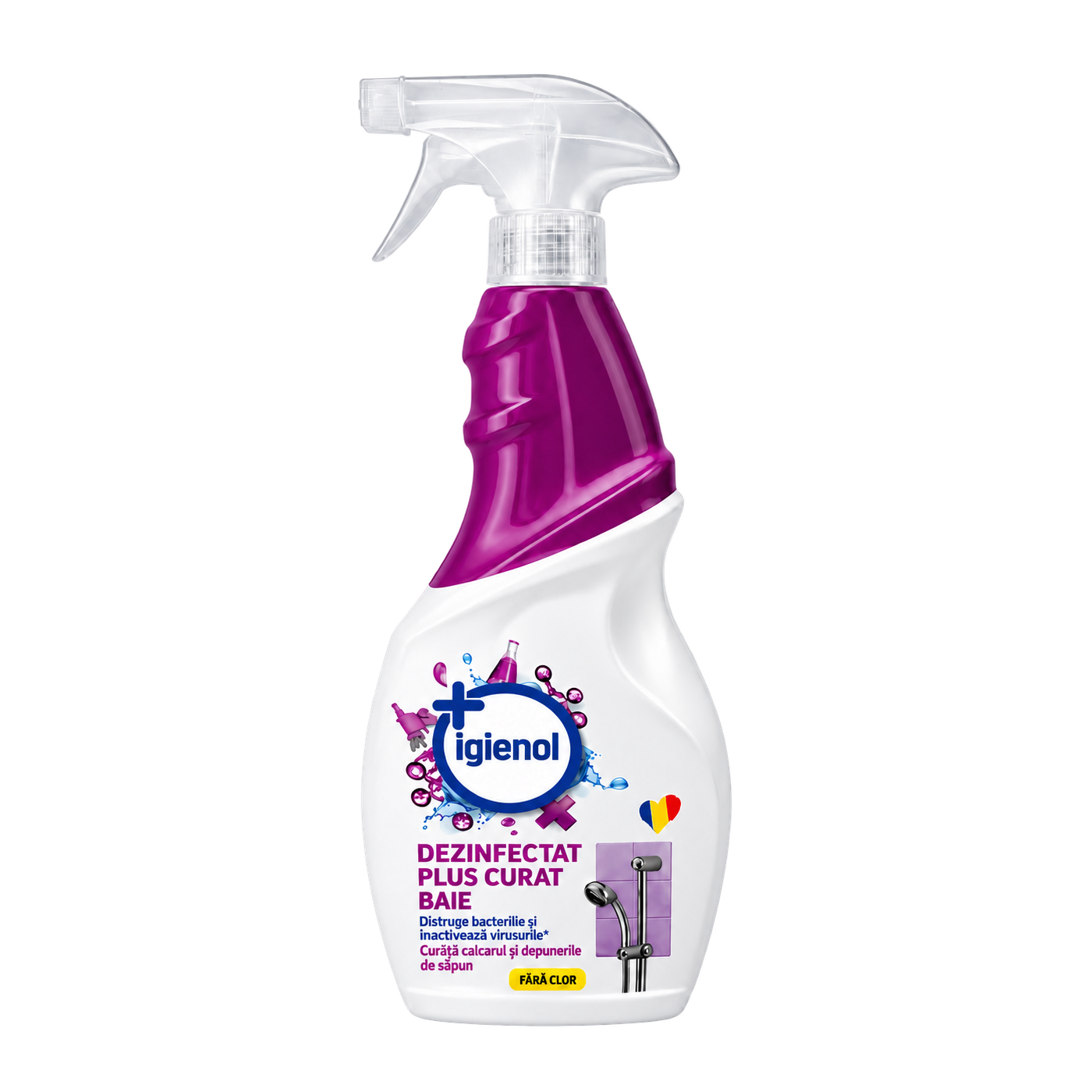 Dezinfectant pentru suprafete din baie fara clor, Igienol, 750ml