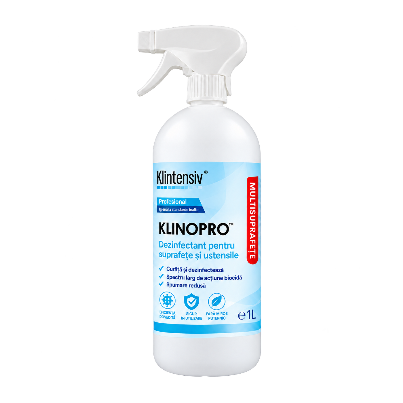 Dezinfectant suprafete industria alimentara Klinopro, Klintensiv, 1L