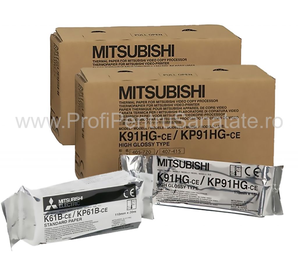 Hârtie video printer Mitsubishi K91 (110mm X 18m) - High Glossy