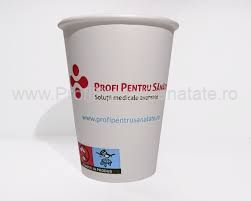 Pahare carton -albe 175 ml (100buc/set)