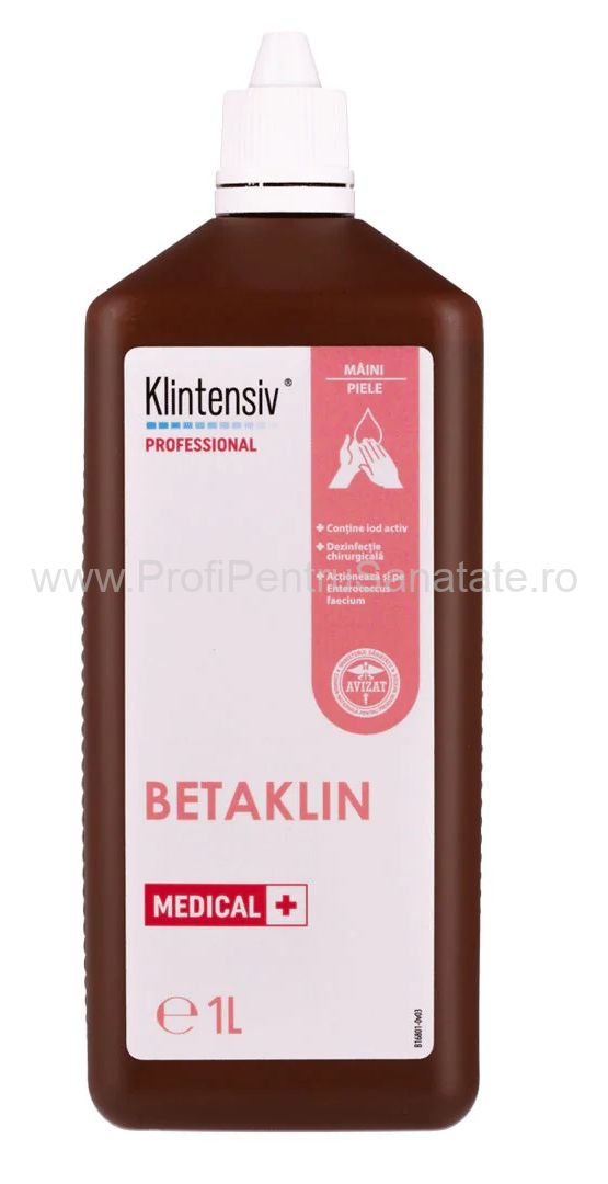 Dezinfectant pentru maini si tegumente Betaklin, Klintensiv, 1L