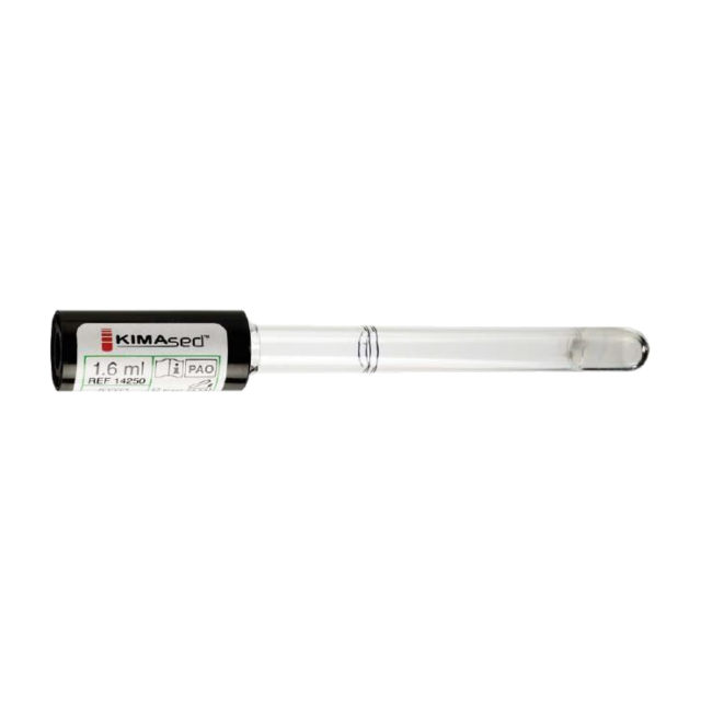 Eprubetă Vacutest Kima VSH/ESR 1,6 ml cu citrat de sodiu, 12 × 118 mm