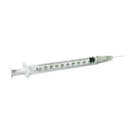 Seringă de insulină 1 ml, cu ac 27G × 1/2