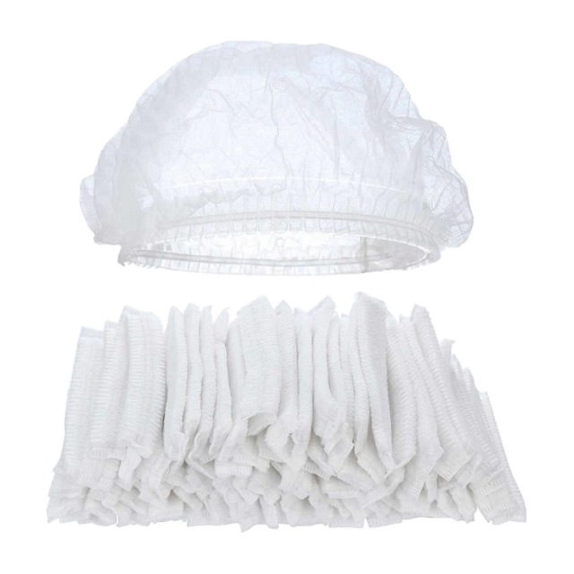 Bonete medicale cu elastic culoare -alba