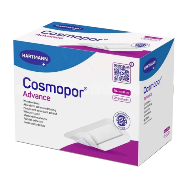 Cosmopor Advance, plasturi sterili, 10x8 cm, 25 buc/cutie