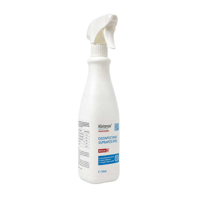 Dezinfectant pentru suprafete gata de lucru, Klintensiv, 750ml
