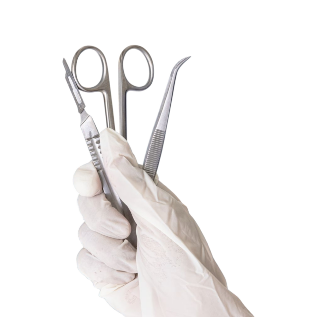 Manusi chirurgicale sterile din latex pudrate, Nr.7.5